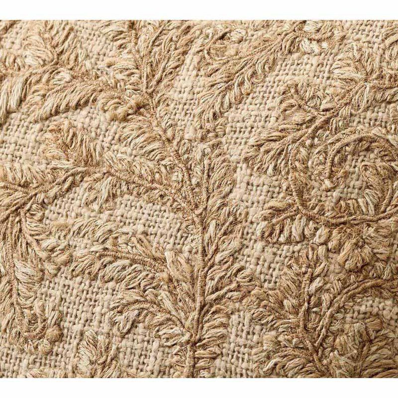 Pottery Barn Sybil Embroidered Cushion Cover 51cm Dark Flax image number 1